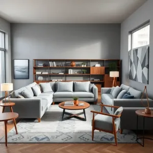 szary salon jakie meble