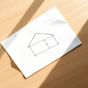 Szkic garażu blaszanego do zgłoszenia