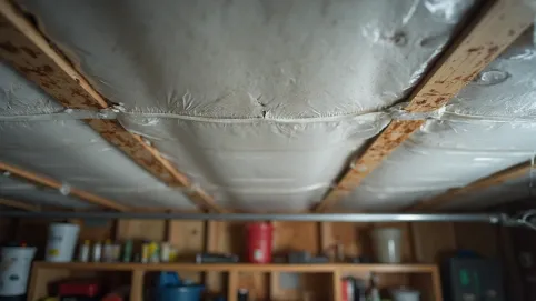 Tani sufit w garażu