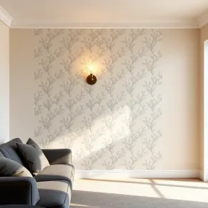Tapeta w salonie na jednej ścianie