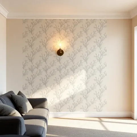 Tapeta w salonie na jednej ścianie