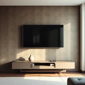 Tapeta w salonie na jednej ścianie z telewizorem