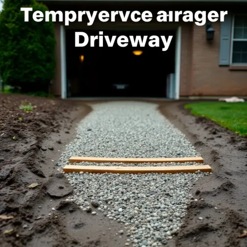 Tymczasowy podjazd do garażu