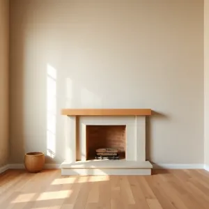 Tynk na kominek w salonie
