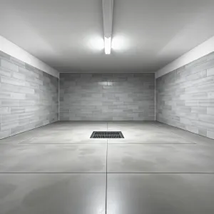 Układanie płytek w kopertę w garażu