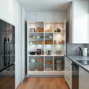 Ukrytą spiżarnią w kuchni projekt