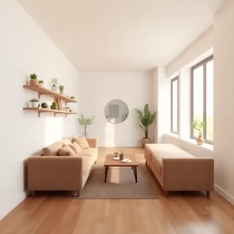 wąski salon inspiracje