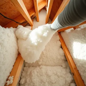 Wdmuchiwanie wełny mineralnej