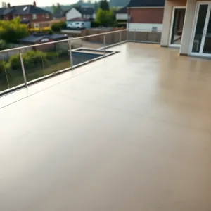 Wylewką na tarasie nad garażem