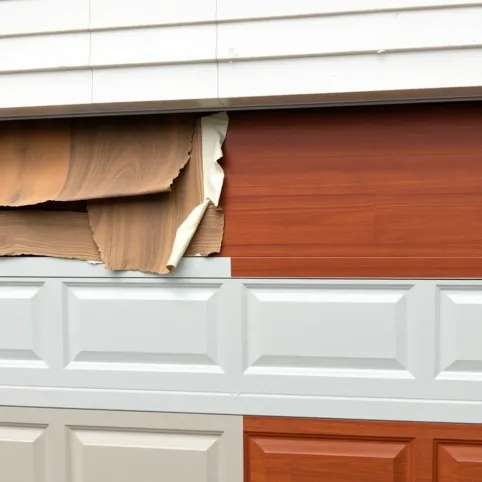 Wymiana okleiny na bramie garażowej