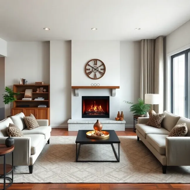 Wymiary kominka w salonie