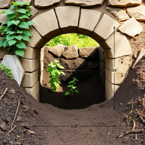 Wymiary piwniczki ogrodowej