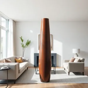 Wysokie wazony na podłogę do salonu