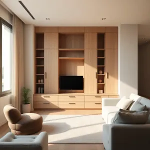 Zabudowa w salonie w bloku