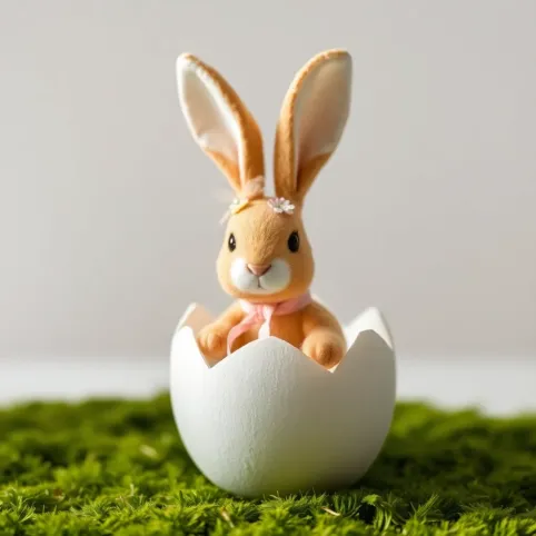 Zając z jajka styropianowego
