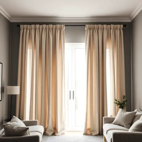 Zasłony do szarego salonu