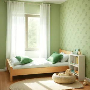 Zielony pokój dla dziewczynki