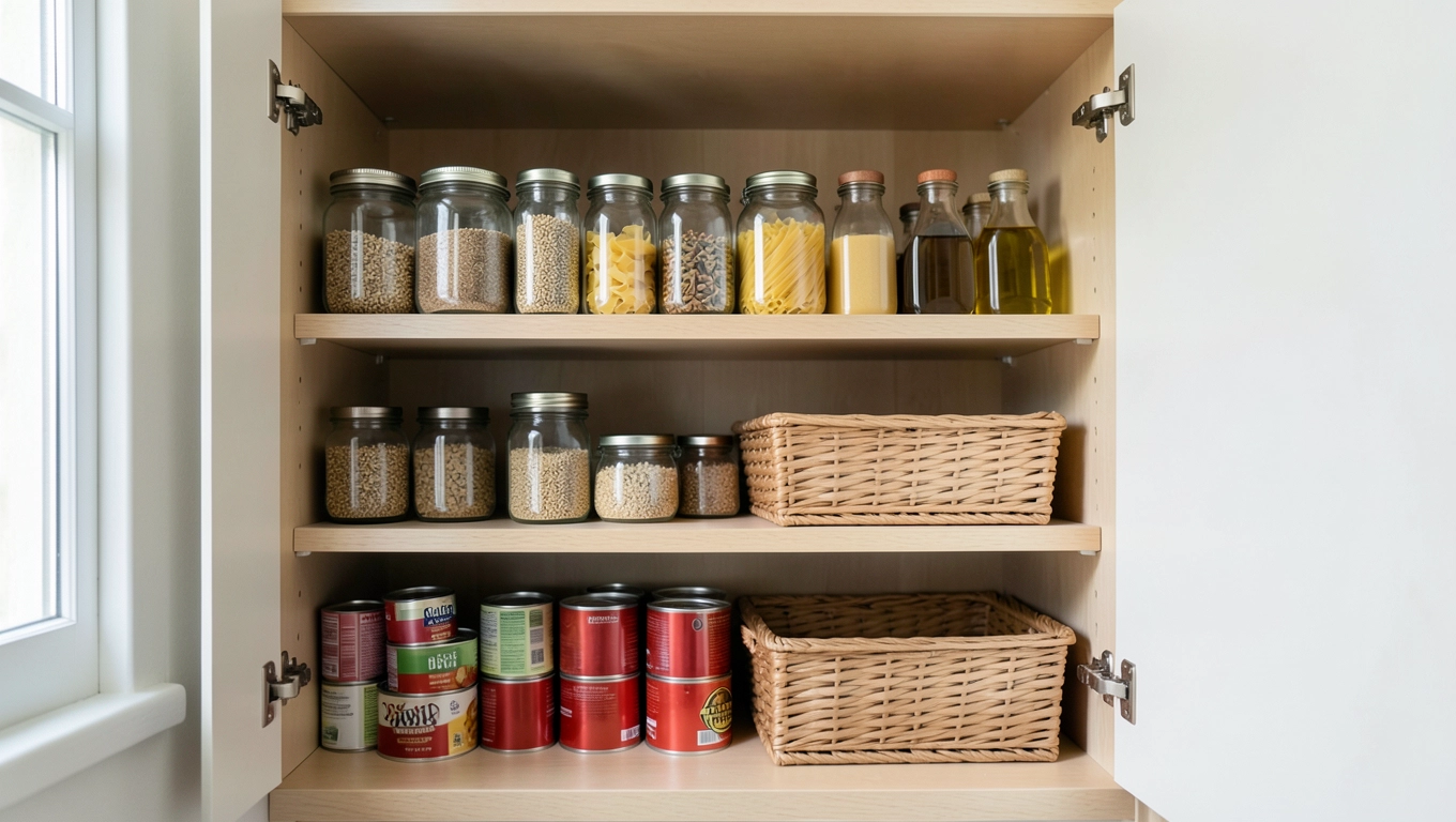 spiżarnia w szafce kuchennej