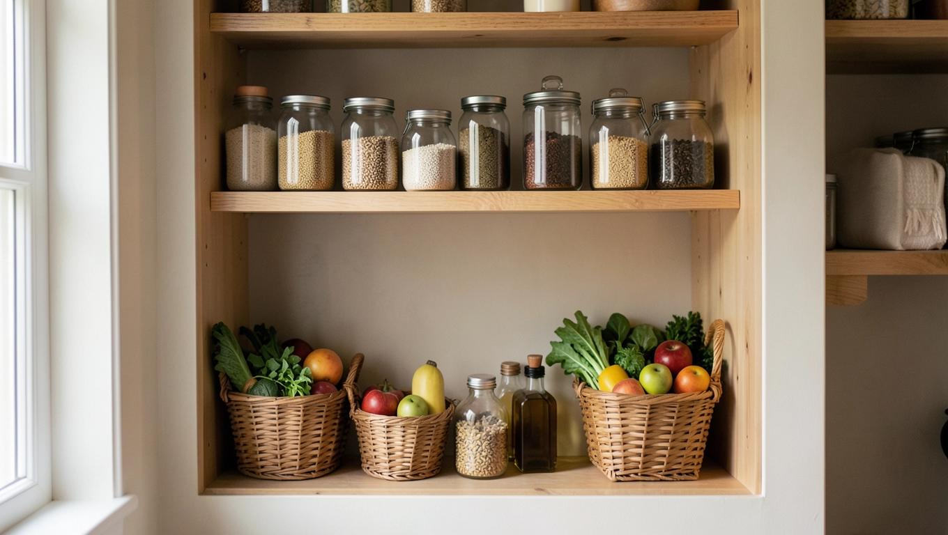 Spiżarnia w wnęce kuchennej