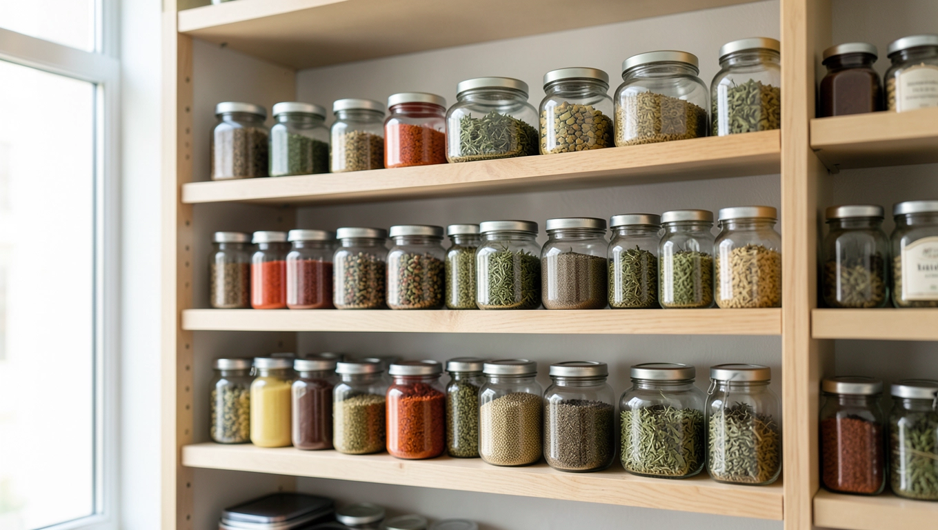 Stojaki na przyprawy do spiżarni