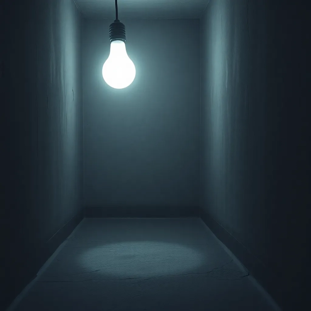 Światło w piwnicy w bloku