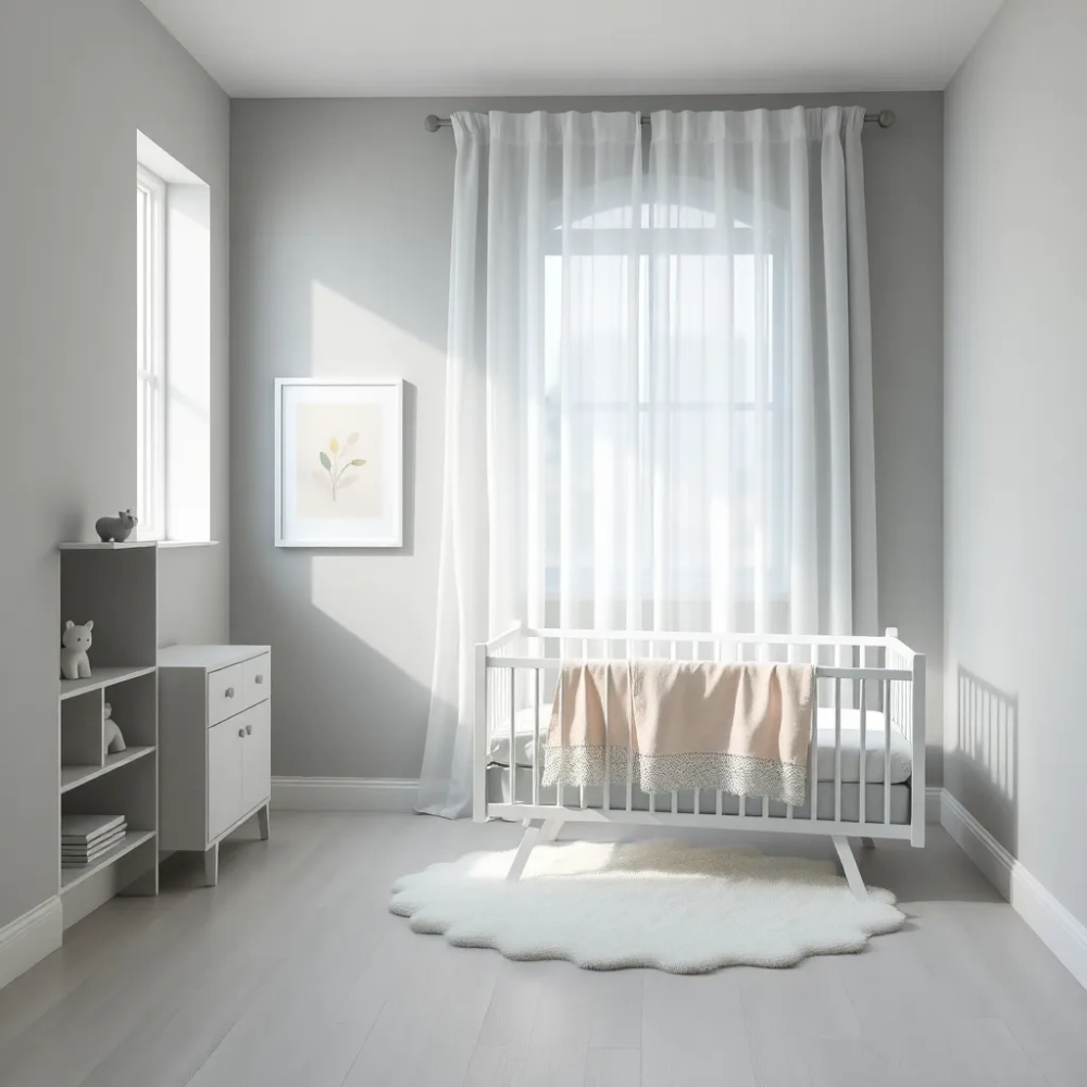 Szary pokój dla dziewczynki