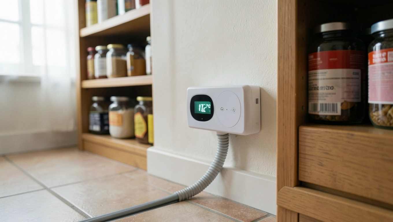 termostat do podłogówki w spiżarni