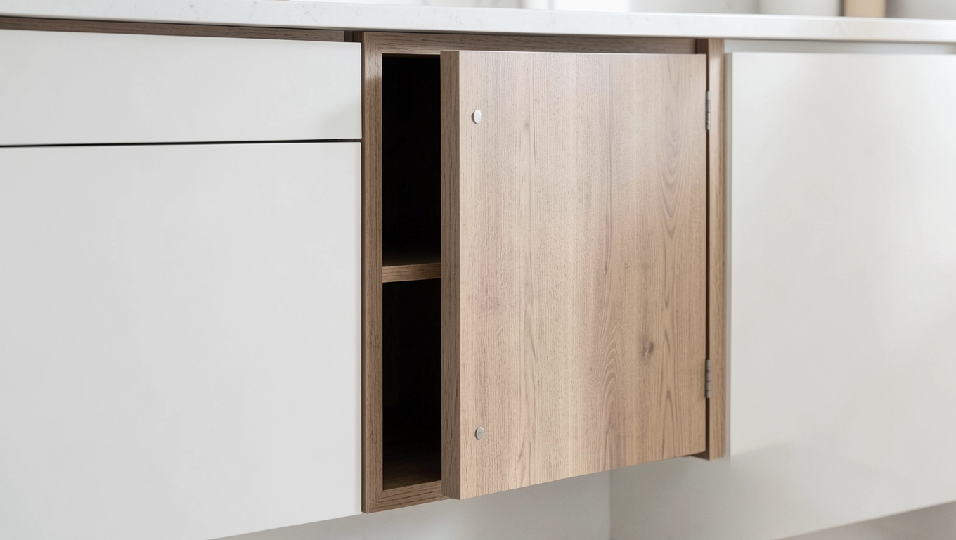 Ukryte przejście w zabudowie kuchennej