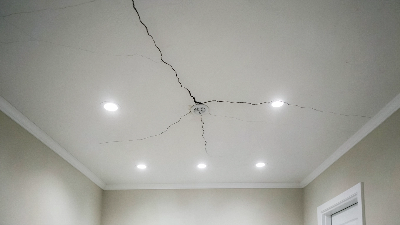 Uszczelnianie szczelin w suficie bloku