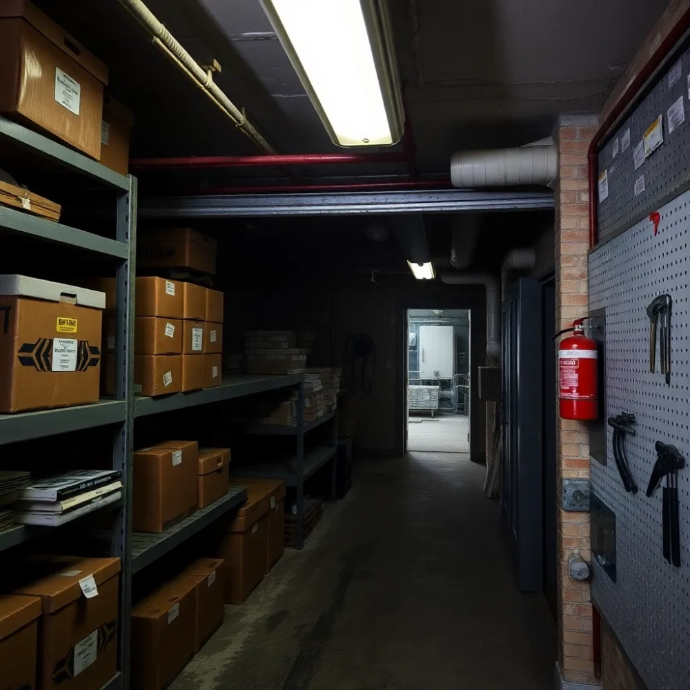 W piwnicach suterenach i na poddaszach bhp