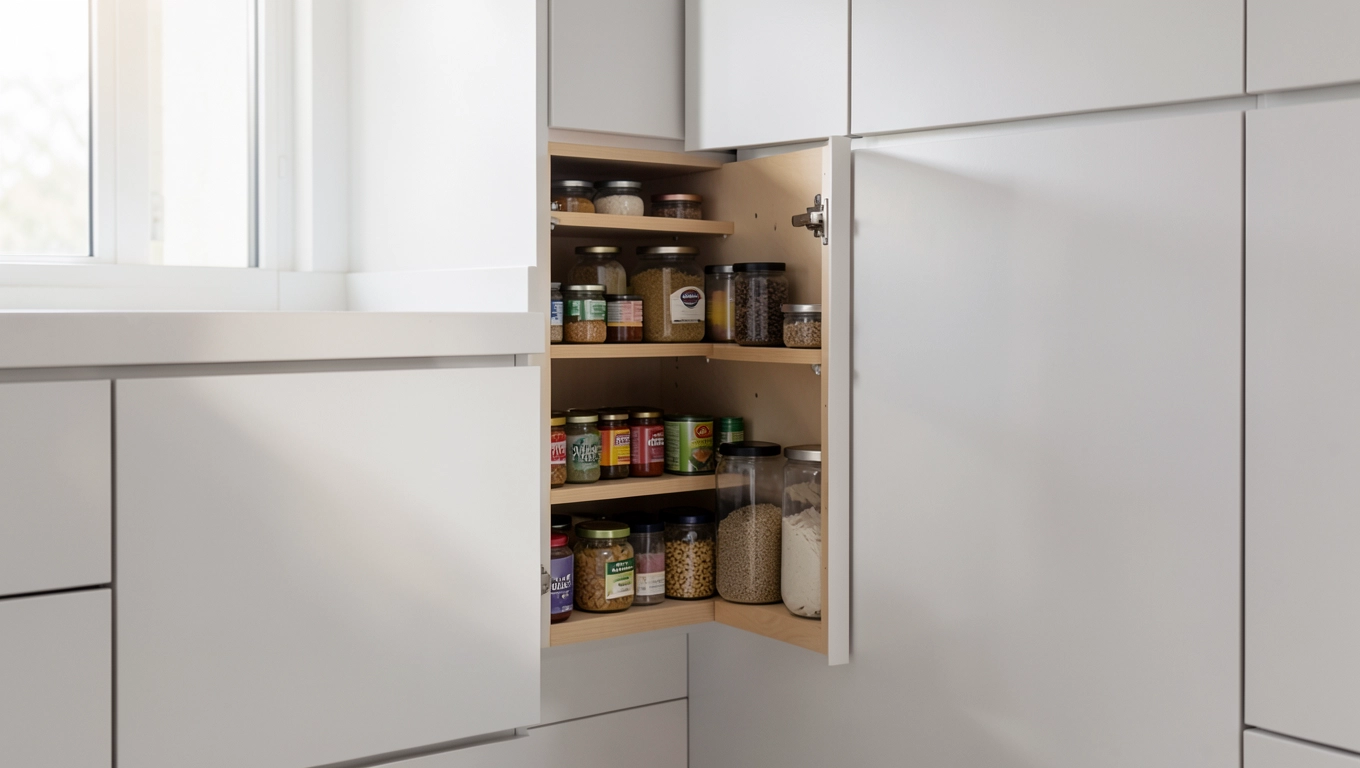 wejście do spiżarni w zabudowie