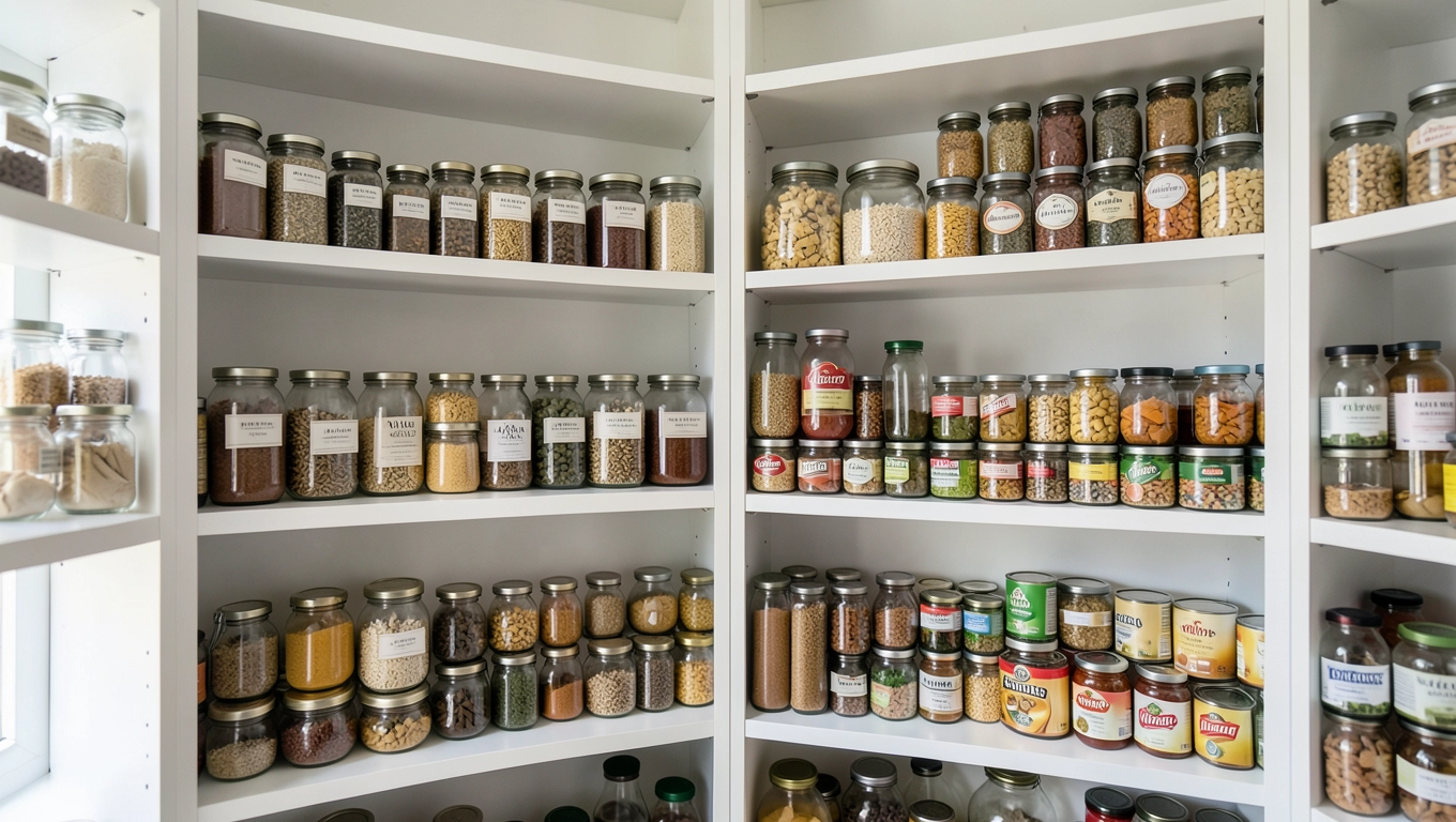 Wymiary regałów w spiżarni