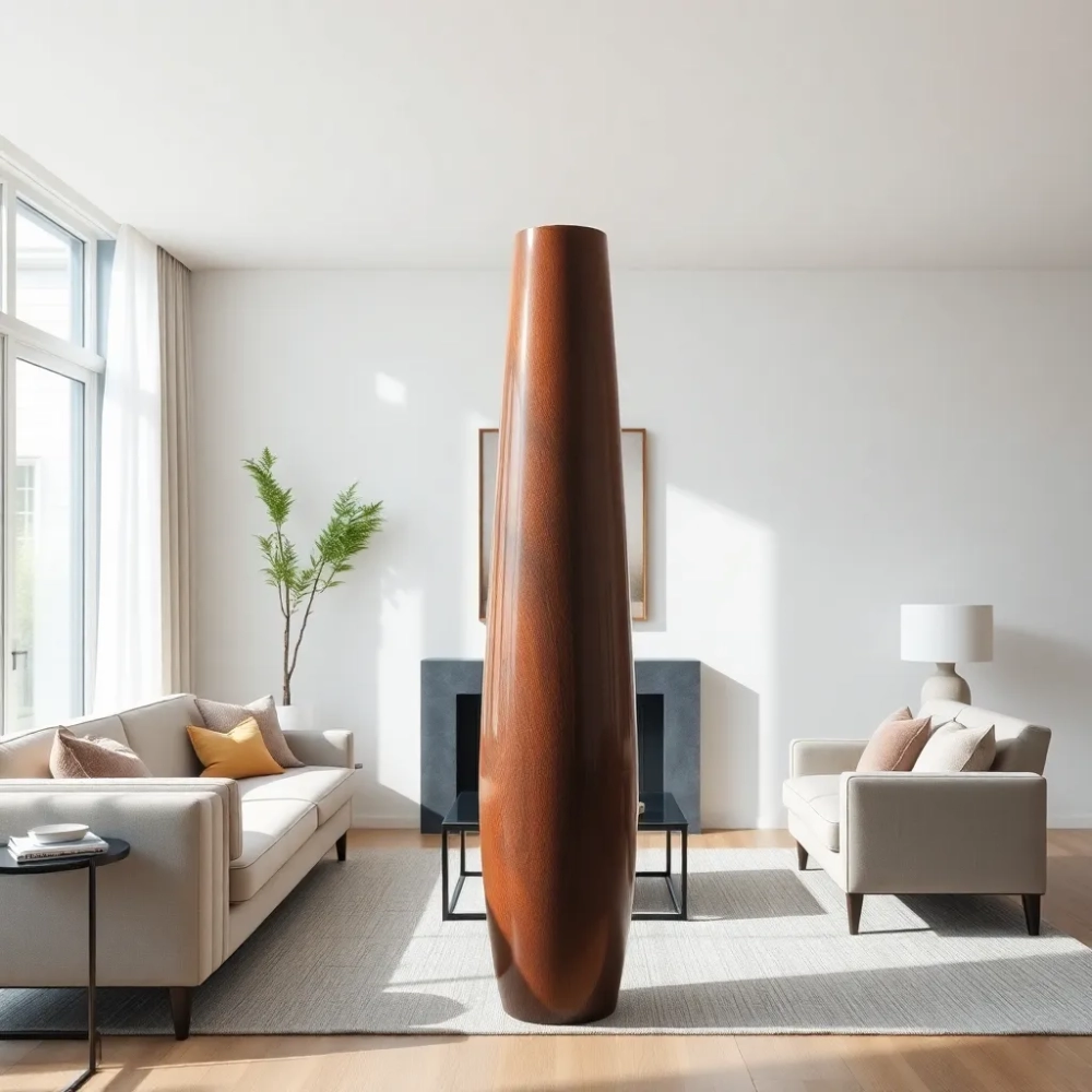 Wysokie wazony na podłogę do salonu
