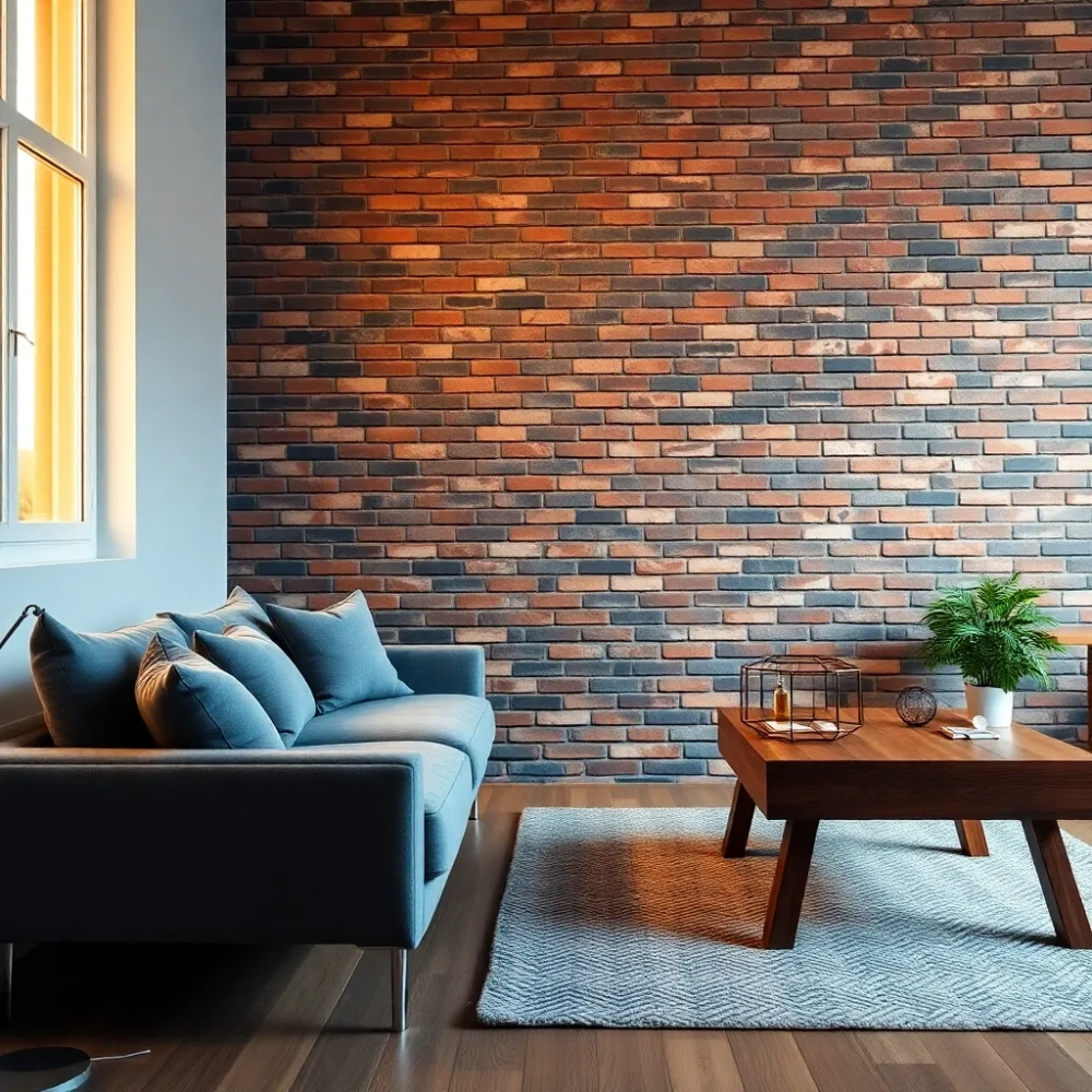 Z czym łączyć cegłę w salonie