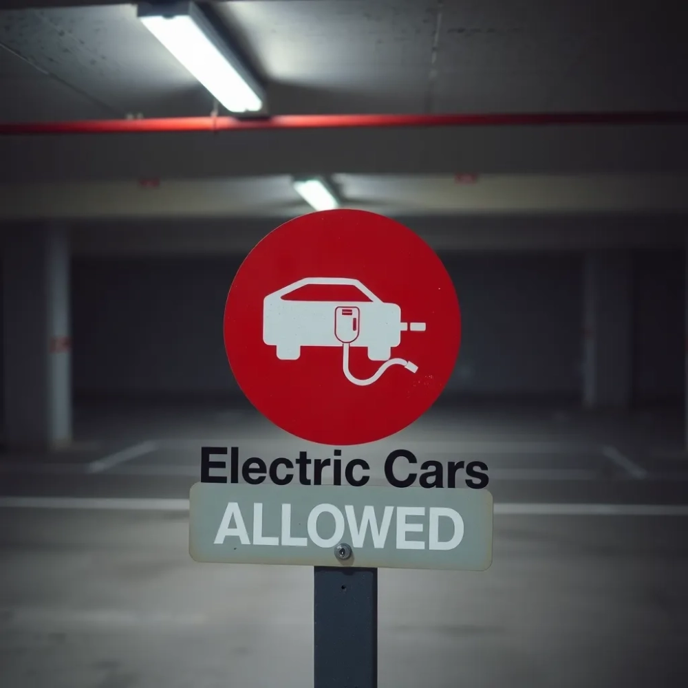 Zakaz wjazdu samochodów elektrycznych do garażu